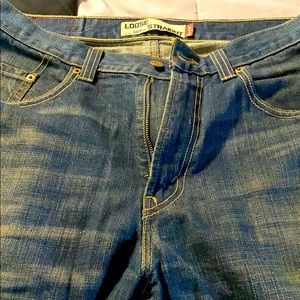 Levi’s 569 dark wash.